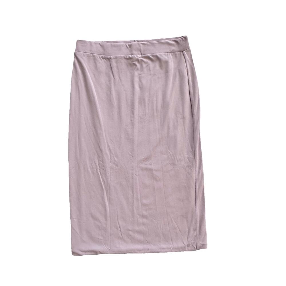 Babton Aritzia Pale Pink Pull On Stretch Skirt Womens L Resort Office